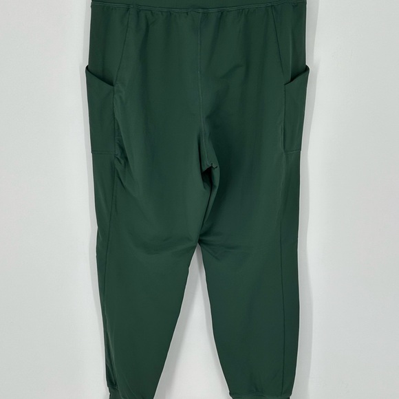 Fabletics Women's Sz M Athletic Leggings Drawstring Pockets Green X1 - Picture 3 of 6